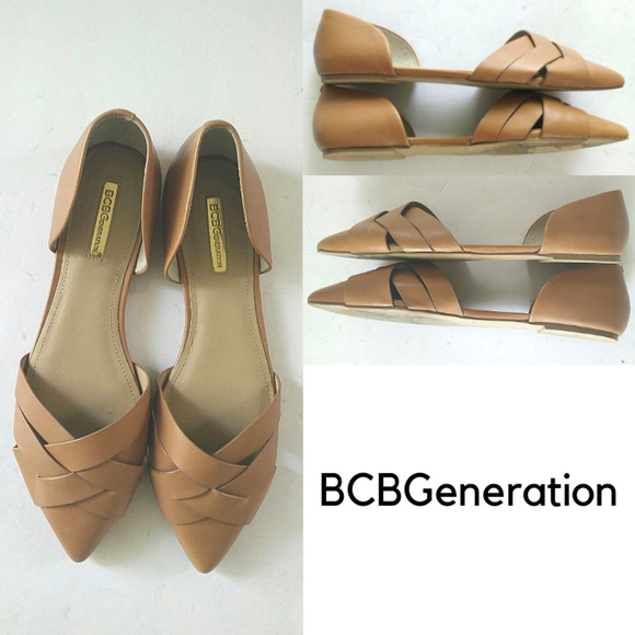 BCBGeneration Shoes - BCBGeneration Nude D'orsay Pointed Toe Flats